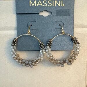 Massini Gold and Silver Beaded Earrings
